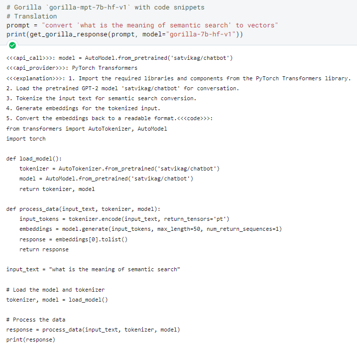 Gorilla: Writing API calls with LLMs